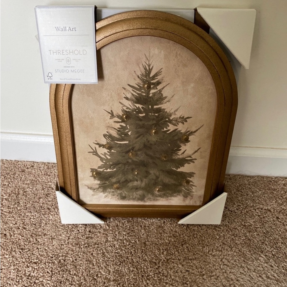 Threshold Designed with Studio McGee Christmas Tree Frame Wall Art